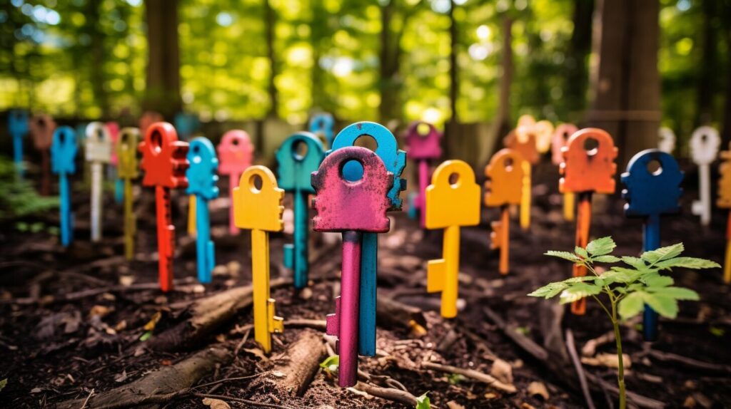 Key garden markers