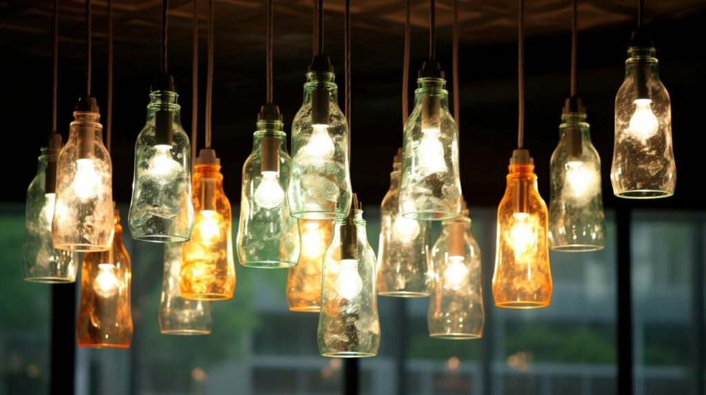 Milk bottle pendant lights