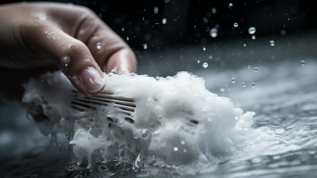 cleaning makeup brush