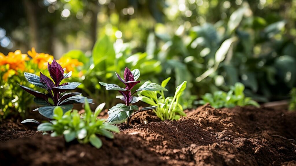 coffee grounds in the garden