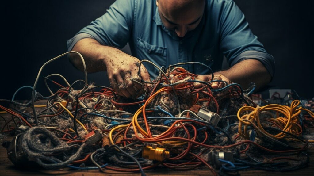 handling old electrical cords