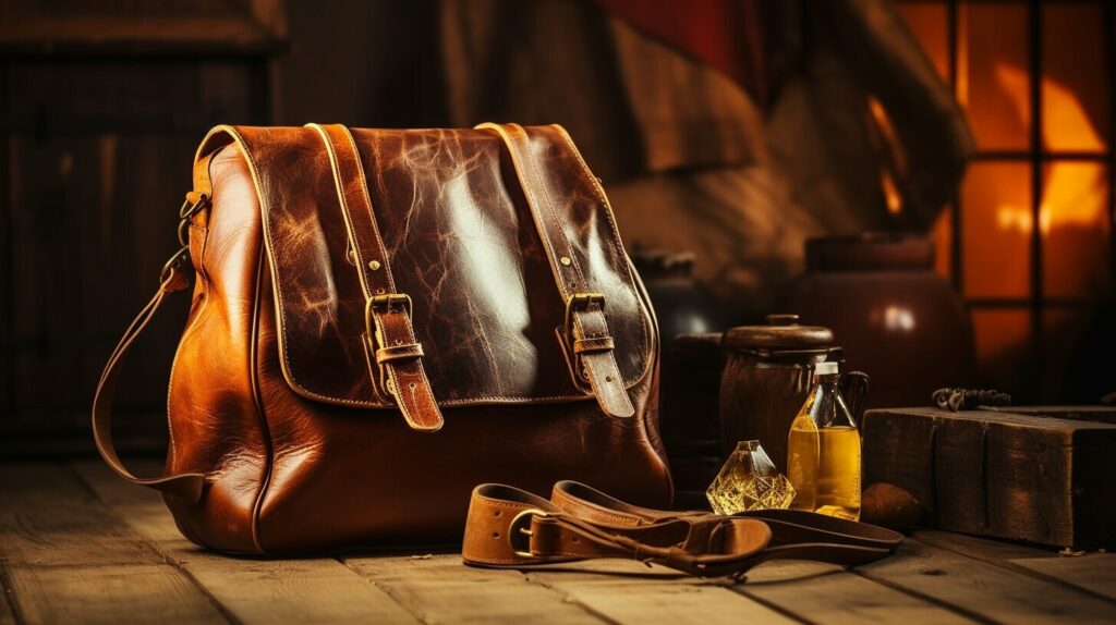 nourishing leather goods with old olive oil