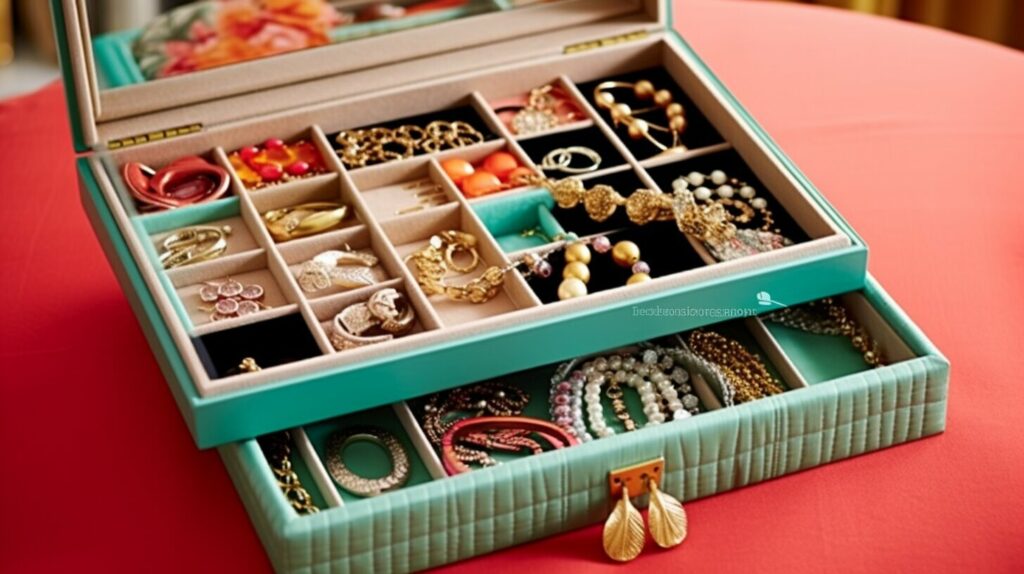 repurpose old jewelry boxes for storage solutions