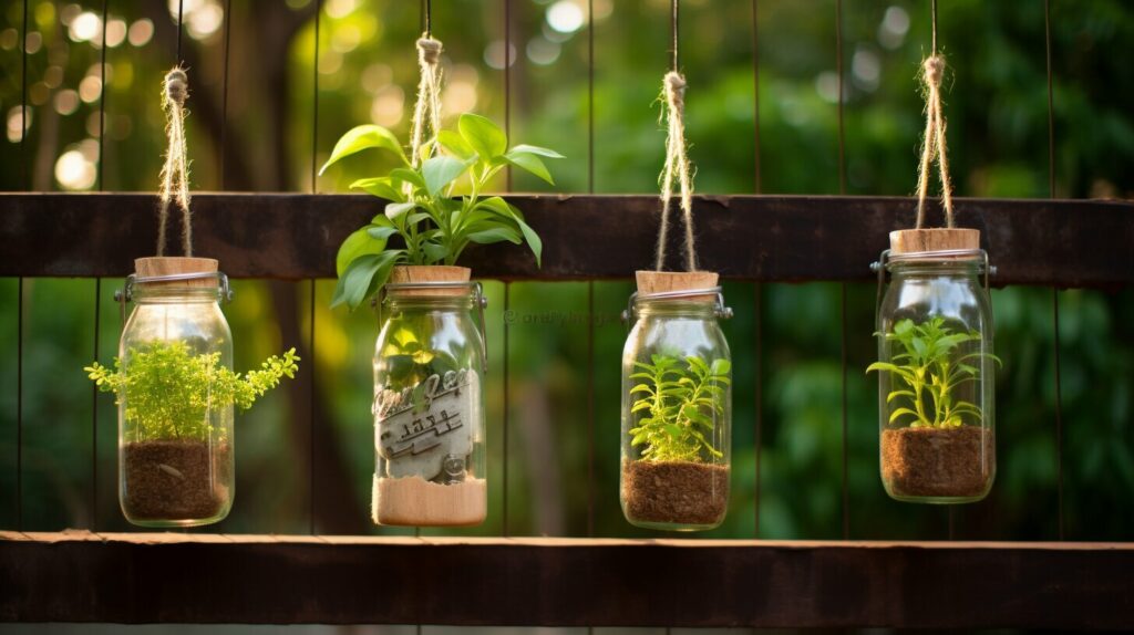 upcycled milk bottle planters